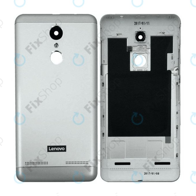 Lenovo K6 Power K33a42 - Akkudeckel + Kameraglas (grau)
