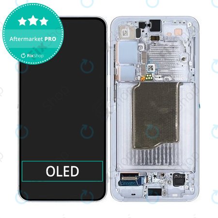 Samsung Galaxy S25 - LCD Display + Touchscreen Front Glas + Rahmen (Icyblue) OLED