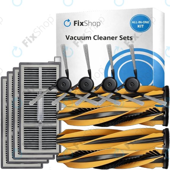 Ersatzteilset für Mova Z60 Ultra Roller (2 Paare Hauptbürsten, 4x Filter, 4x Seitenbürste)