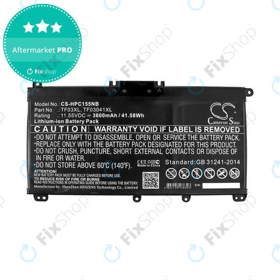 Akku batterie für HP Pavilion 14, 15, X360, 3600mAh, Li-Ion, 11.55V, TF03XL, HQ