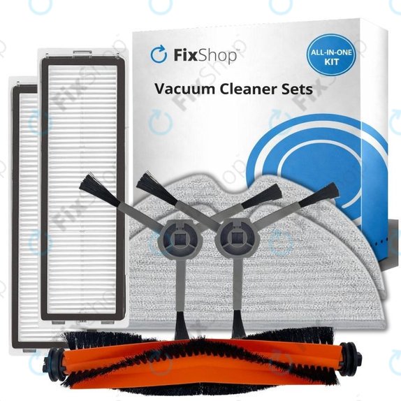Ersatzteilset für Xiaomi Dreame Bot L10 Pro, D9, D9 Pro, D9 Max, Trouver LDS (1x Hauptbürste, 2x Filter, 2x Seitenbürsten, 2x Wischpads)