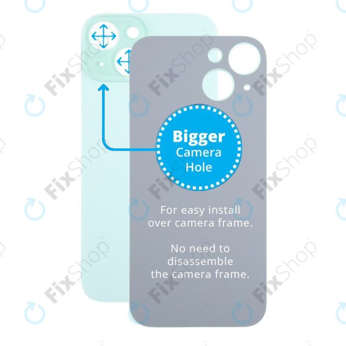 Apple iPhone 15 - Backcover Glas Vergrössertes Ringloch für die Kamera (Green)
