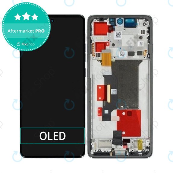 Motorola Edge 60 Pro - LCD Display + Touchscreen Front Glas + Rahmen (Shadow) OLED