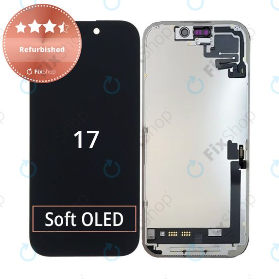 Display für iPhone 17, Touchscreen-Glas mit Rahmen, Refurbished