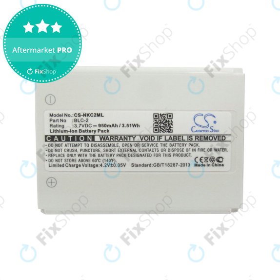 Batterie für Nokia 1220, 1221, 3310, 950mAh, Li-Ion, 3.7V, BLC-2, HQ