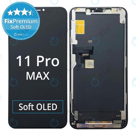 Apple iPhone 11 Pro Max - LCD Display + Touchscreen Front Glas + Rahmen Soft OLED FixPremium