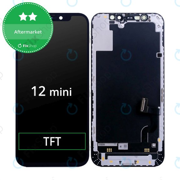Display In-Cell HD+ für iPhone 12 Mini, Touchscreen-Glas mit Rahmen