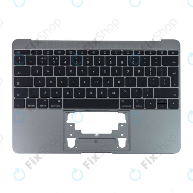 Apple MacBook 12" A1534 (Early 2015 - Mid 2017) - Oberer Rahmen Tastatur + Tastatur UK (Space Gray)