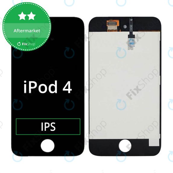 LCD-Display für iPod Touch (4th Gen), Black, Touchscreen-Glas mit Rahmen