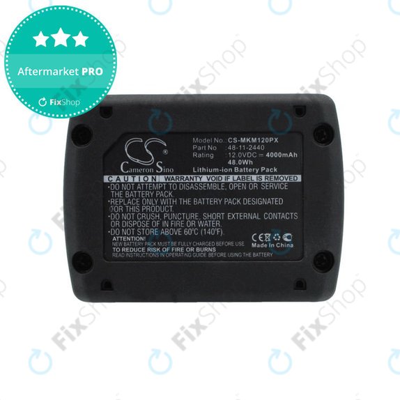 Akku batterie für Milwaukee M12 B4 Redlithium, 4000mAh, Li-Ion, 12V, 48-11-2440, HQ