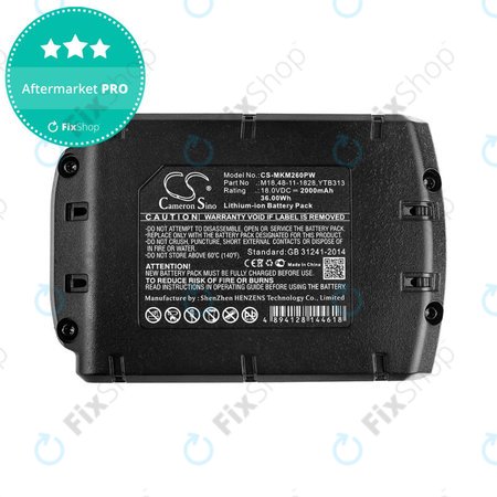 Akku batterie für Milwaukee, Atlas Copco, Berner, 2000mAh, Li-Ion, 18V, M18, HQ