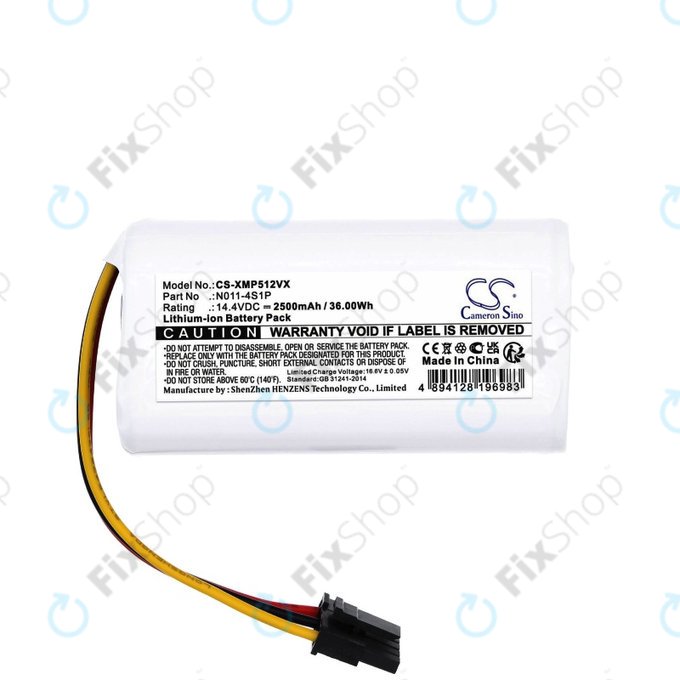 Batterie für Xiaomi Mi Robot vacuum Mop 2 Lite, 2500mAh, Li-ion, 14.4V, 260V-4S1P, HQ