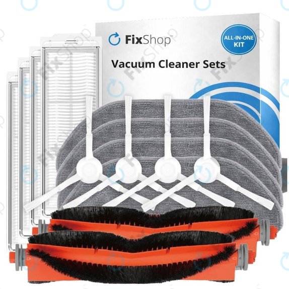 Ersatzteilset für Xiaomi Robot Vacuum S10, S10 EU, S12 (2x Hauptbürsten, 4x Filter, 4x Seitenbürsten, 4x Wischpads)