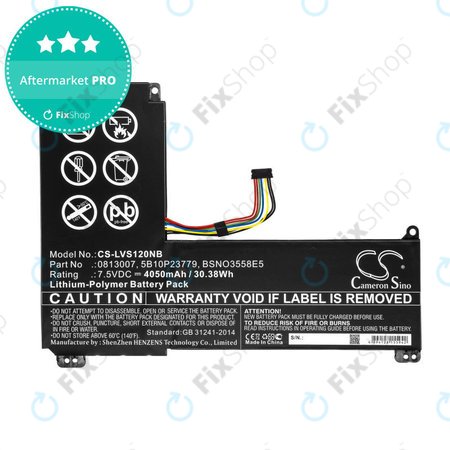 Batterie für Lenovo IdeaPad 120S, 4050mAh, Li-Pol, 7.5V, 0813007, HQ