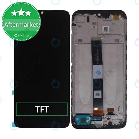 Xiaomi Redmi 9A - LCD Display + Touchscreen Front Glas + Rahmen (Black) TFT