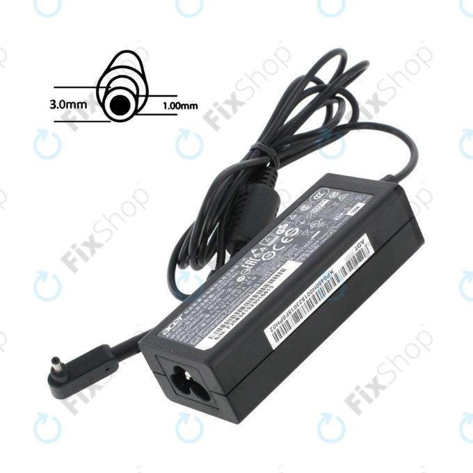 Ladeadapter für Acer, 77011168, 45W, 19V, Schwarz, Genuine Service Pack