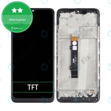 Motorola Moto G50 XT2137 - LCD Display + Touchscreen Front Glas + Rahmen (Steel Gray) TFT