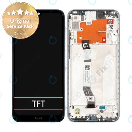 Xiaomi Redmi Note 8T - LCD Display + Touchscreen Front Glas + Rahmen (Moonshadow Grey) - 5600040C3X00 Genuine Service Pack
