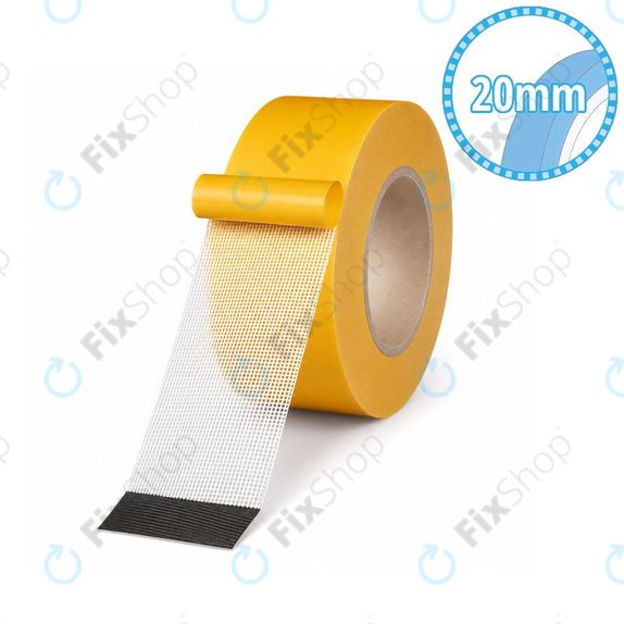 Doppelseitiges Gitterklebeband, 20mm x 20m, transparent