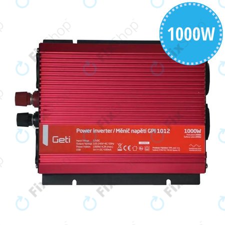 Geti GPI 1012 - Spannungsumwandler 12V/230V s USB (1000W)