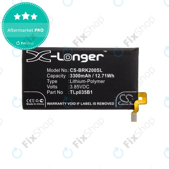 Akku batterie für Blackberry BBF 100, 3300mAh, Li-Pol, 3.85V, TLp035B1, HQ