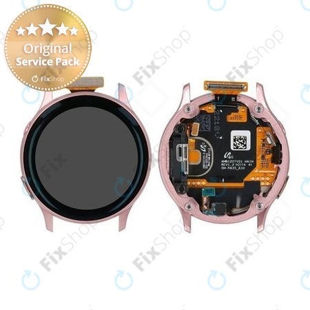 Samsung Galaxy Watch Active 2 40mm R830, R835 - LCD Display + Touch Screen + Frame (Gold) - GH82-21104B Genuine Service Pack