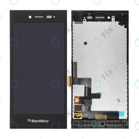Blackberry Leap - LCD Display + Touchscreen Front Glas + Rahmen (Black) TFT