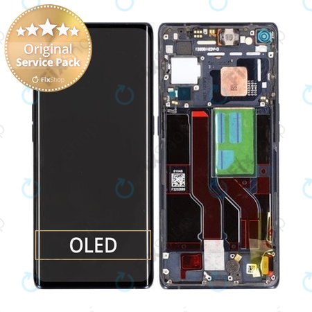 Oppo Find X3 Neo - LCD Display + Touch Screen + Frame (Starling Black) - 4906179 Genuine Service Pack