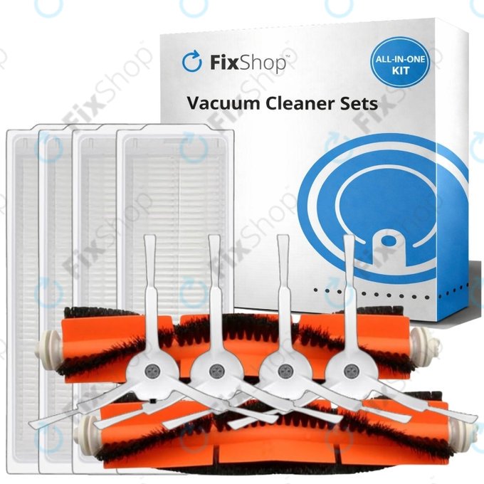 Ersatzteilset für Xiaomi Mi Robot Vacuum Mop 2 Pro, 2 Lite (2x Hauptbürste, 4x Filter, 4x Seitenbürste)