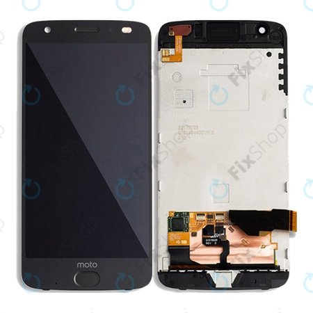 Motorola Moto Z2 Force XT1789-06 - LCD Display + Touchscreen front Glas + Rahmen (Schwarz) - 01019324003W