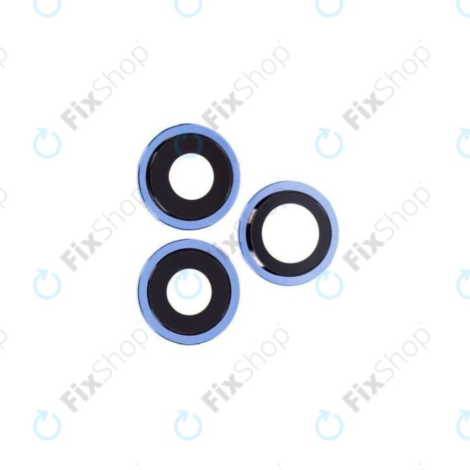 Apple iPhone 12 Pro - Rückfahrkameraglas mit Rahmen (Blue) - 3Stk.