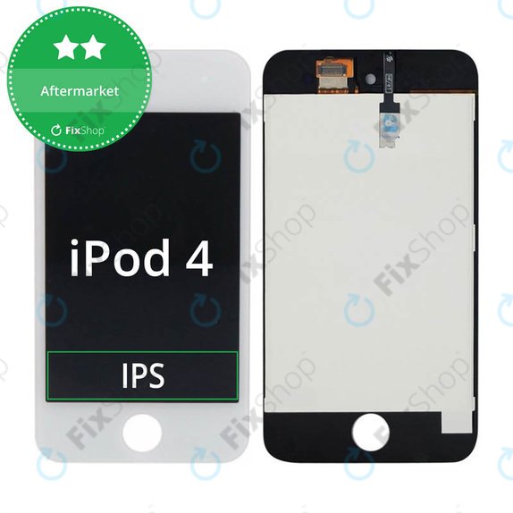 LCD-Display für iPod Touch (4th Gen), White, Touchscreen-Glas mit Rahmen