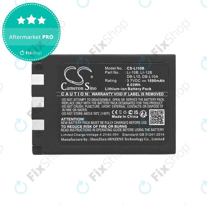 Akku batterie für Olympus C-765 Zoom, Camedia X-3, 1090mAh, Li-Ion, 3.7V, Li-10B, HQ