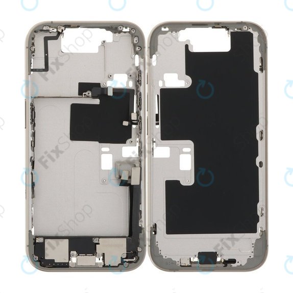 Apple iPhone 16 Pro - Mittelrahmen + Power-, Lautstärke- und Kameratasten (Natural Titanium)