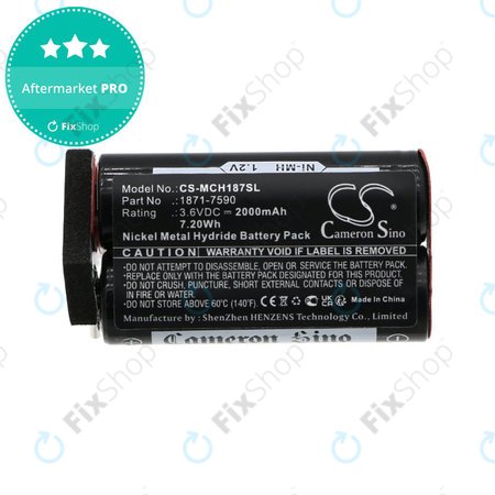 Batterie für Moser ChromStyle, Wella Academy, Super Cordless, 2000mAh, Ni-MH, 3.6V, 1871-7590, HQ