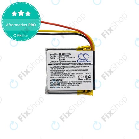 Batterie für JBL Everest Elite 300, E45BT, E55BT, Live 650BT NC, 610mAh, Li-Pol, 3.7V, GSP753030, HQ