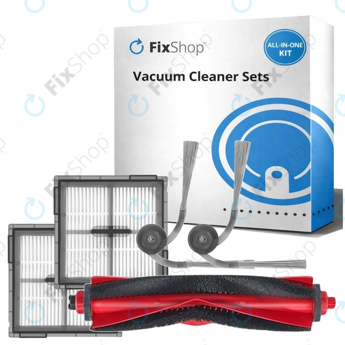 Ersatzteilset für Xiaomi Roborock Q10 VF, Q10 VF+, S8 Pro, S8 Pro Plus (1x Hauptbürste, 2x Filter, 2x Seitenbürste)