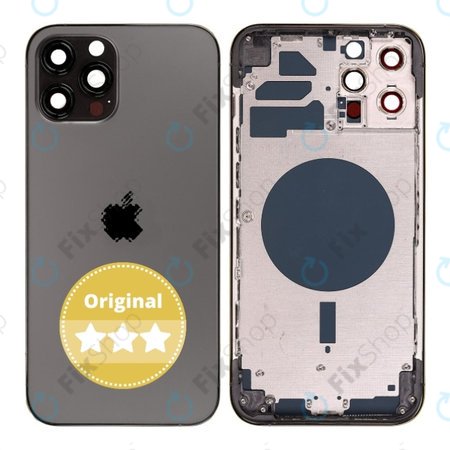 Apple iPhone 12 Pro Max - Backcover (Graphite/Grey) Original