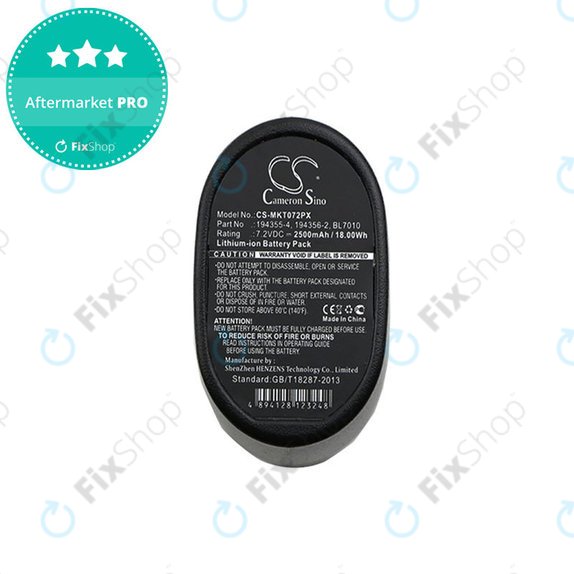 Akku batterie für Makita CL070, CL072, DF010, TD020, TD021, TD022, 2500mAh, Li-Ion, 7.2V, 194355-4, HQ