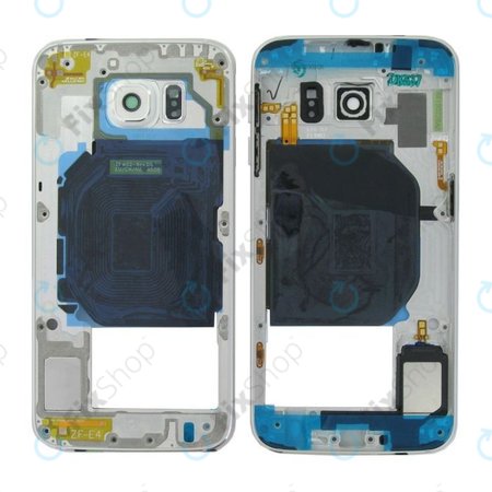 Samsung Galaxy S6 G920F - Mittlerer Rahmen (White Pearl) - GH96-08583B Genuine Service Pack