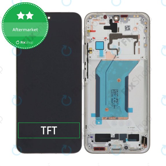 Xiaomi 14 23127PN0CC - LCD Display + Touchscreen Front Glas + Rahmen (White) TFT