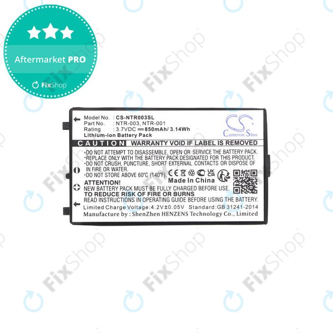 Batterie für Nintendo, 850mAh, Li-Ion, 3.7V, NTR-003, HQ