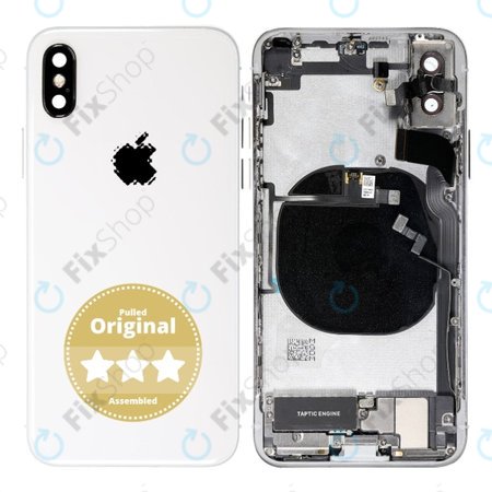 Apple iPhone XS - Backcover (Silber) Pulled