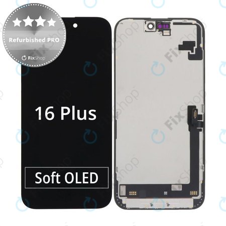 Apple iPhone 16 Plus - LCD Display + Touchscreen Front Glas + Rahmen Refurbished PRO