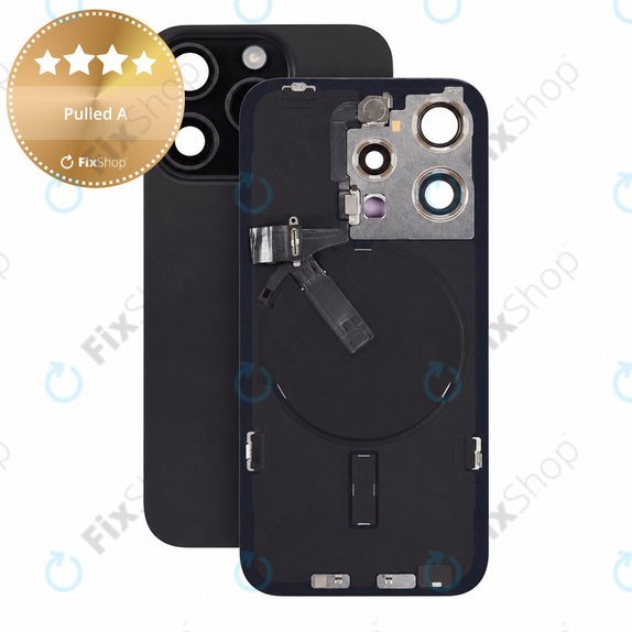 Glas der Rückabdeckung für iPhone 15 Pro, Black Titanium, Pulled A