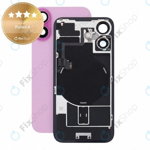 Glas der Rückabdeckung für iPhone 16, Pink, Pulled A
