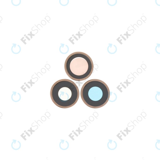 Apple iPhone 16 Pro, 16 Pro Max - Rückfahrkameraglas mit Rahmen (Desert Titanium) - 3Stk.