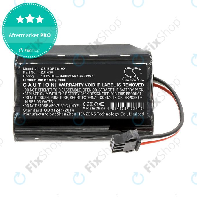 Akku batterie für Ecovacs Deebot Slim, D36, 3400mAh, Li-Ion, 10.8V, ZJ1450, HQ