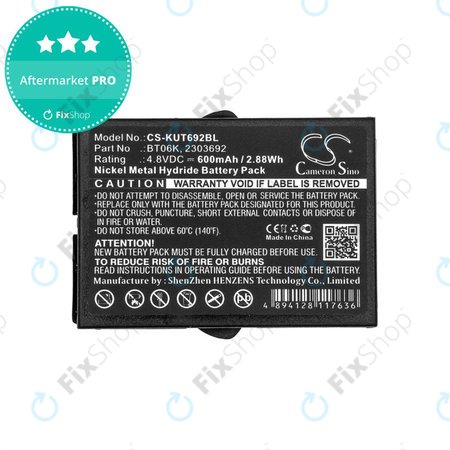Akku batterie für Ikusi T70, TM70, 600mAh, Ni-MH, 4.8V, BT06K, HQ