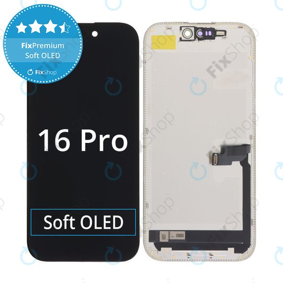 Apple iPhone 16 Pro - LCD Display + Touchscreen Front Glas + Rahmen Soft OLED FixPremium